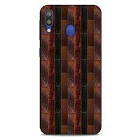 Samsung Galaxy M20 Kılıf Patchwork (8) Baskılı Kılıf Siyah Kahverengi