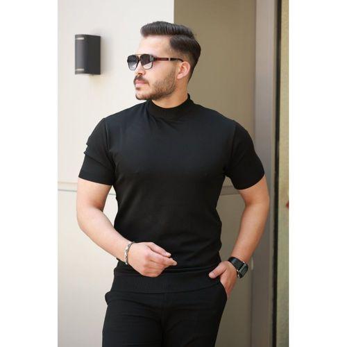 Erkek Yarım Balıkçı Yaka Kısa Kollu Tişört