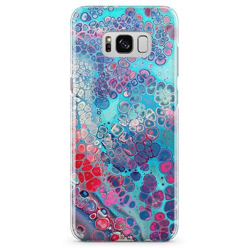 Samsung Galaxy S8 Plus Kılıf Mermer Bubbles Arka Kapak Koruma Desenli Full Koruyucu
