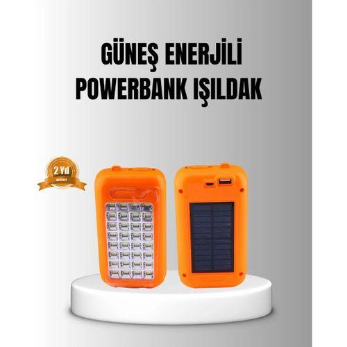 Güneş Enerjili Powerbank 10000 Mah Led Işıklı