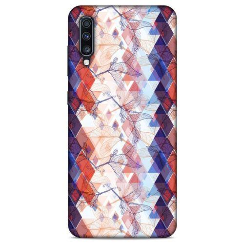 Samsung Galaxy A70s Kılıf Pastel Renkler (3) Kapak Kırmızı Lacivert