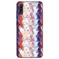 Samsung Galaxy A70s Kılıf Pastel Renkler (3) Kapak Kırmızı Lacivert