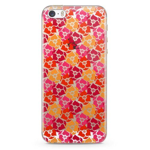 Apple iPhone 5s Kılıf Sevimli Kalpler Arka Kapak Koruma Desenli Full Koruyucu