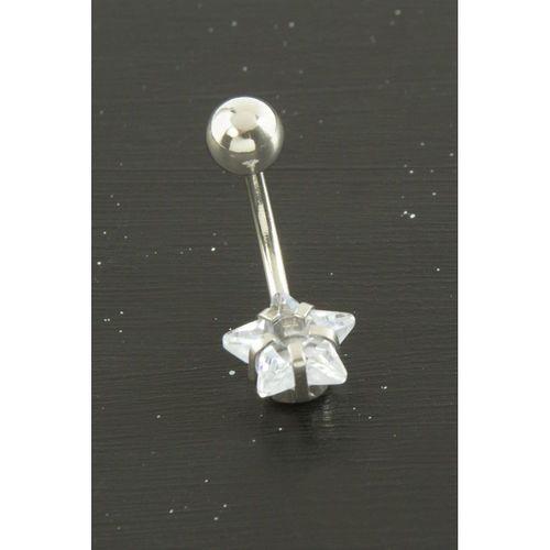 Yıldız Zirkon Taşlı Çelik Piercing 1 Adet