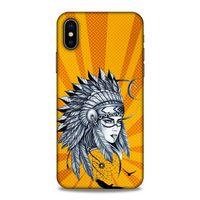 Lopard Apple Iphone X Uyumlu Kılıf Tattoo's (45) Liquid Air Kılıf Kızılderili Dövmesi