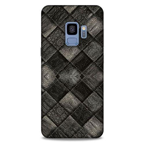 Samsung Galaxy S9 Kılıf Patchwork (25) Antişok Kapak Siyah Gri