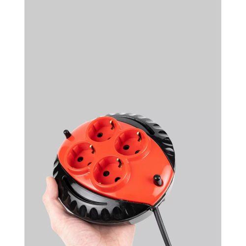 Ev Ve Ofis İçin 5 Metre Kablolu 4 Priz Makarası