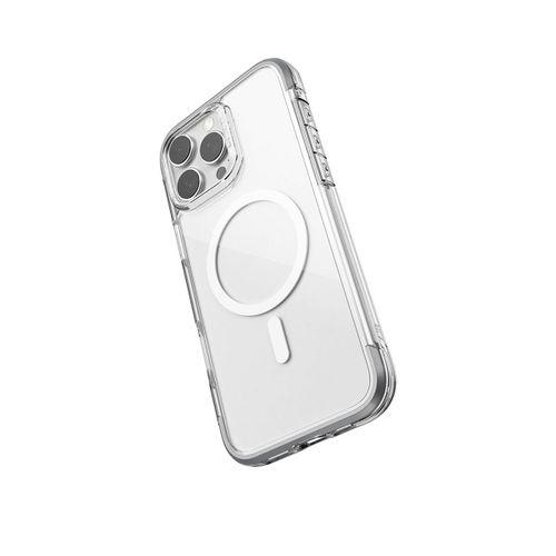 Apple iPhone 16 Pro Max Kılıf M-safe Şarj Özellikli Raptic Air Serisi Airbag Tasarımlı Metal Köşelikli Şeffaf Kapak