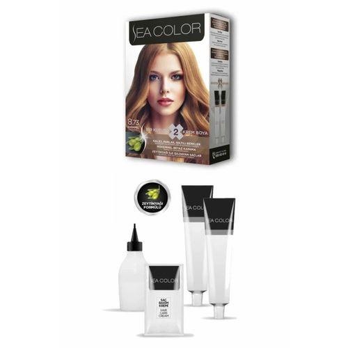 2X2 Tüp Krem Saç Boyası Seti Karamel No:8.73