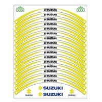 SEVGENT Sarı Beyaz Suzukı Uyumlu Reflektörlü 1 Set Jant Şeridi