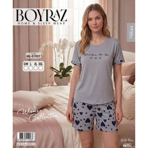 Boyraz Ml-01927 Kadın Milan Kısa Kol Şortlu Takım