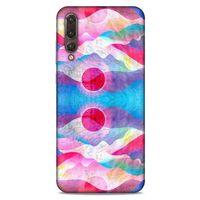 Huawei P20 Pro Kılıf Pastel Renkler (20) Koruyucu Kılıf Fuşya Mavi