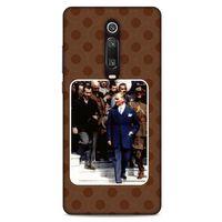 Xiaomi Mi 9T Pro Kılıf Atatürk (23) Ultra Koruma Kılıfı Kahve Yuvarlak