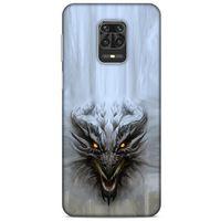 Xiaomi Redmi Note 9S Kılıf Dragons (11) Tam Koruma Beyaz Ejderha