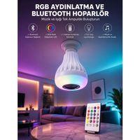Kablosuz Bluetooth Hoparlör Led Lamba