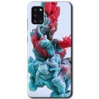 Samsung Galaxy A31 Kılıf Baskılı Kapak - Renkli Karışım +Tam Kaplayan Mat Seramik