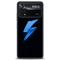 Xiaomi Poco X4 Pro 5G Kılıf HD Baskılı Kılıf - Mavi Şimşek + Tam Ekran Koruyucu