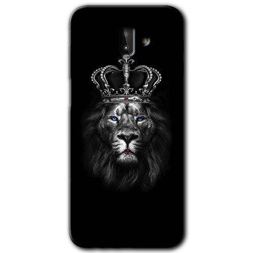 Potkal Hediye Fabrikası Samsung Galaxy J6 Plus HD Baskılı Kılıf + 9D Tam Ekran Koruyucu - King Lion