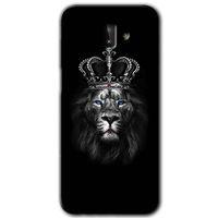 Potkal Hediye Fabrikası Samsung Galaxy J6 Plus HD Baskılı Kılıf + 9D Tam Ekran Koruyucu - King Lion