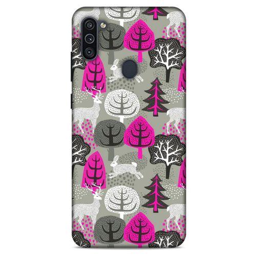 Samsung Galaxy M11 Kılıf Snowix (31) TPU Kılıf Fuşya Gri