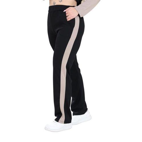 Melsay Butik Siyah Ekru Renk Bloklu Modal Kadın Eşofman Takımı