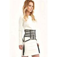 Yanları Püsküllü Şık Deri Harness Korse - Brf408