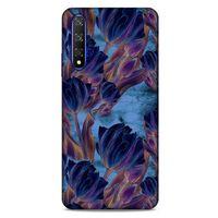 Huawei P Smart S 2020 Uyumlu Kılıf Mavi Delisi (49) Ultra Silikon Kılıf Lale