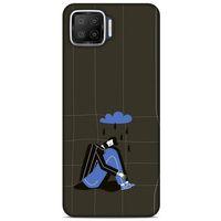 Oppo A73 Kılıf Depresyon (33) Hybrid Kılıf Kahve Toz Pembe