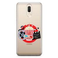 Huawei Mate 10 Lite Kılıf Sinema Popcorn Arka Kapak Koruma Desenli Full Koruyucu
