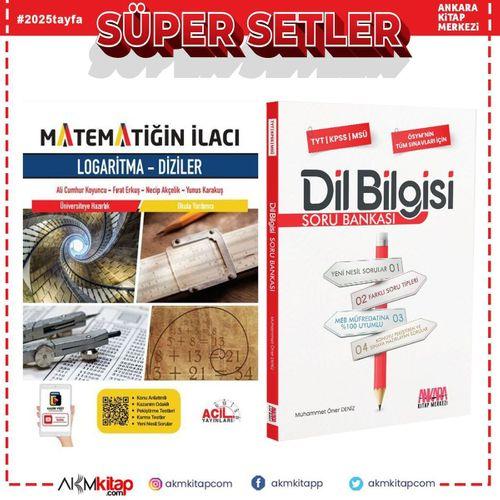 Acil Matematiğin İlacı Logaritma Diziler ve AKM Dil Bilgisi Soru Bankası Seti 2 Kitap