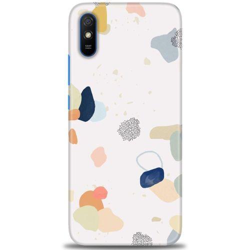Xiaomi Redmi 9A Kılıf HD Baskılı Kılıf - Benekler ve Renkler + Tam Ekran Koruyucu
