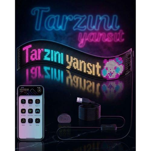 Rgb Led Matrix Panel Esnek Yapı Uygulama Kontrollü Kayan Yazı Ekranı