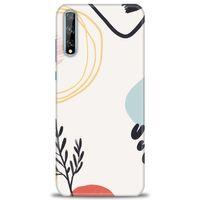 Huawei Y8P Kılıf HD Baskılı Kılıf - Siyah Dal + Tam Ekran Koruyucu
