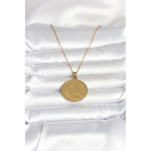 316L Çelik Gold Renk Ayetel Kürsi Yazılı Kolye