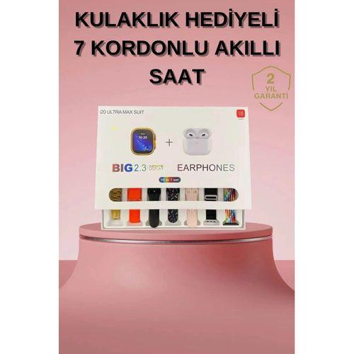 Akıllı Saat Bluetooth Kulaklık Hediyeli Bildirim Görme Sesli Görüşme Çoklu Kordon