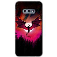 Potkal Hediye Fabrikası Samsung Galaxy S10e Kılıf HD Desen Baskılı Arka Kapak - Dragon Night