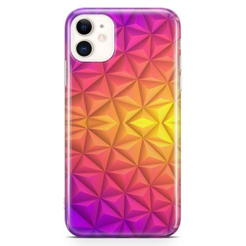 Apple iPhone 11 Kılıf Elmas Rainbow Arka Kapak Koruma Desenli Full Koruyucu