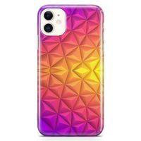 Apple iPhone 11 Kılıf Elmas Rainbow Arka Kapak Koruma Desenli Full Koruyucu