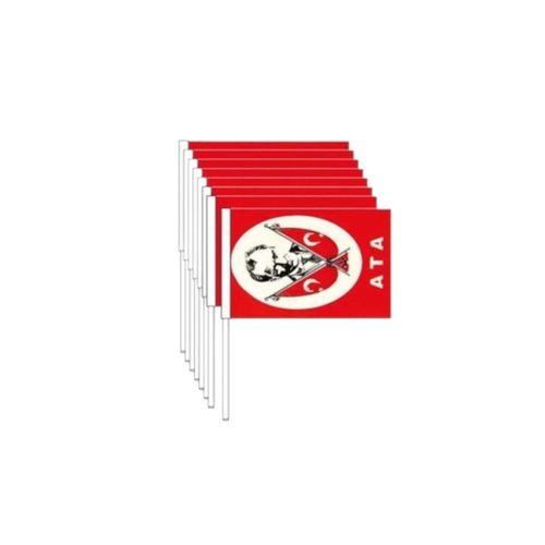 BUKET SOPALI BÜYÜK (ÇITALI - (22*32 cm ) KAĞIT BAYRAK ATALI 20 ADET