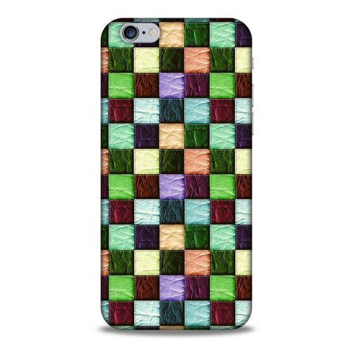 Apple Iphone 6S Kılıf Patchwork (6) Silikon Kılıf Su Yeşili