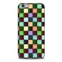 Apple Iphone 6S Kılıf Patchwork (6) Silikon Kılıf Su Yeşili