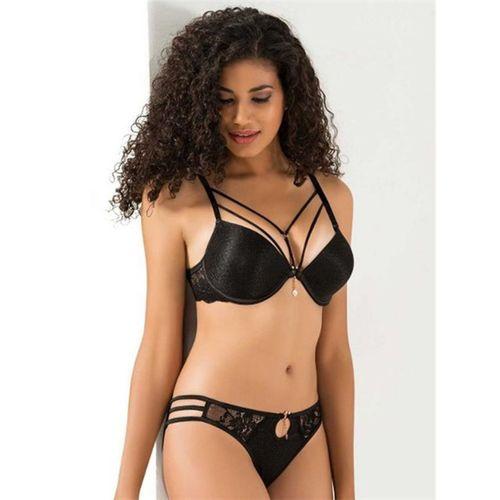 Le Jardin 5025-B Destekli-Balenli Biye Şeritli Silikonlu Sütyen Takımı