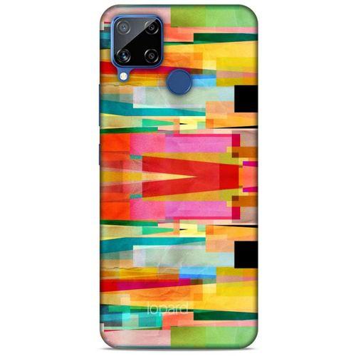 Oppo Realme C15 Kılıf Pastel Renkler (21) Koruyucu Kapak Yeşil Kırmızı