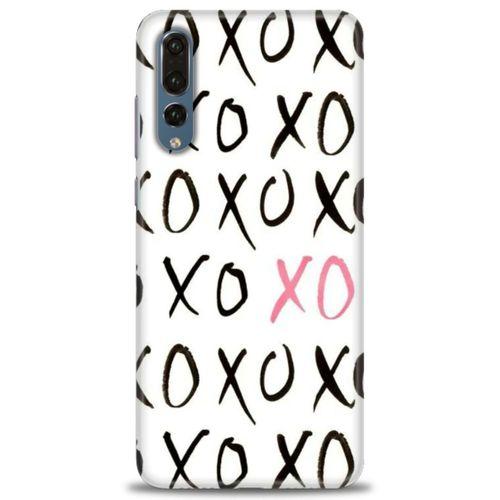 Huawei P20 Pro Kılıf HD Baskılı Kılıf - XOXO + Tam Ekran Koruyucu