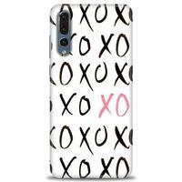 Huawei P20 Pro Kılıf HD Baskılı Kılıf - XOXO + Tam Ekran Koruyucu