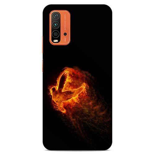Lopard Xiaomi Redmi Note 9 4g Uyumlu Kılıf FireX (30) Silicone Case Ateş Kartal