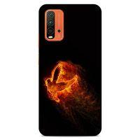 Lopard Xiaomi Redmi Note 9 4g Uyumlu Kılıf FireX (30) Silicone Case Ateş Kartal