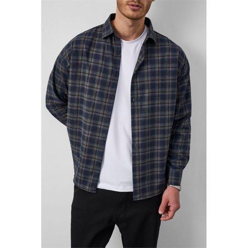 Dragon Relaxed Fit Pamuklu Kareli Flanel Erkek Gömlek - Yeşil