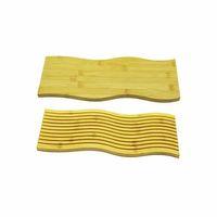 Dalgalı Çift Taraf Tasarımlı Ahşap Sunum Tepsisi