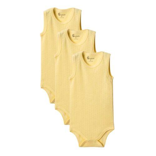 Sarı Askılı Body Zıbın 7-12 YAŞ Çocuklar İçin (3 ADET) Alttan Çıtçıtlı Özel Gereksinimli-D